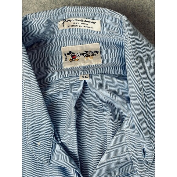 Walt Disney World MICKEY Single Needle Tailored Button Up LS Shirt - Sz XL - Picture 3 of 11